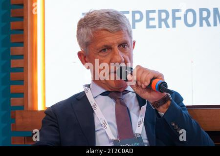 Rom, Italien. Oktober 2023. CEOforLIFE CLUBHOUSE - MONTECITORIO, Rom, Italien, 18. Oktober 2023, Iacopo Volpi, Journalist bei CEO for Life Awards Italia 2023 - News Credit: Live Media Publishing Group/Alamy Live News Stockfoto