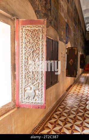 Wat Bo Tempel und Gemälde, Siem Reap, Kambodscha Stockfoto