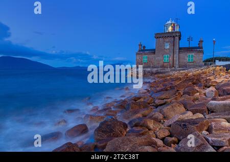 Sonnenaufgang im Blacksod Lighthouse, Belmullet, County Mayo, Irland Stockfoto