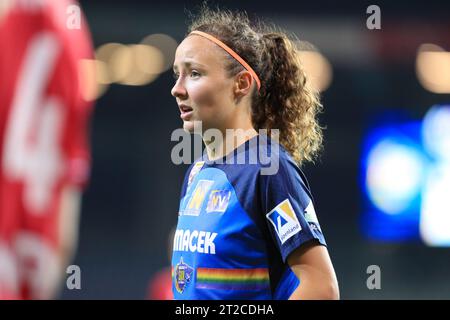 Melanie Brunnthaler (18 SKN St Polten) während des Qualifikationsspiels St Polten gegen Valur in der NV Arena St Polten (Tom Seiss/ SPP). /Alamy Live News Stockfoto