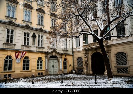 Schulhiof Schulhof in Wien, Österreich. Stockfoto