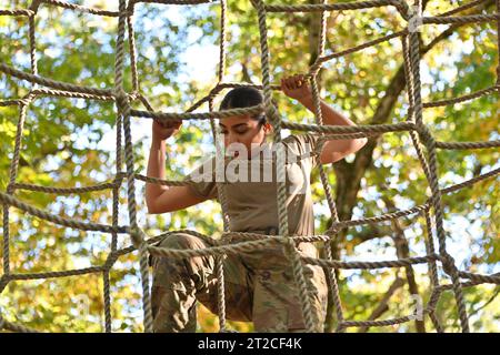 Fort Dix, New Jersey, USA. Oktober 2023. Soldaten der Army Reserve nehmen am Best Warrior Competition im JBMDL Fort Dix NJ Teil (Kreditbild: © Dan Amburg/USA ASA/ZUMA Press Wire) NUR FÜR REDAKTIONELLE ZWECKE! Nicht für kommerzielle ZWECKE! Stockfoto