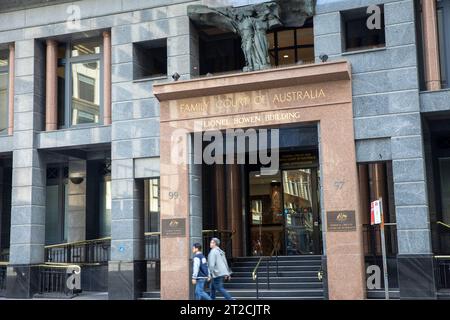 Family Court of Australia und Federal Circuit Court im Lionel Bowen Gebäude in der Goulburn Street im Stadtzentrum von Sydney, Australien Stockfoto