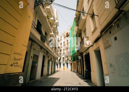 Valencia, Spanien - 18. Oktober 2023 Straße in Valencia Spanien. . Hochwertige Fotos Stockfoto