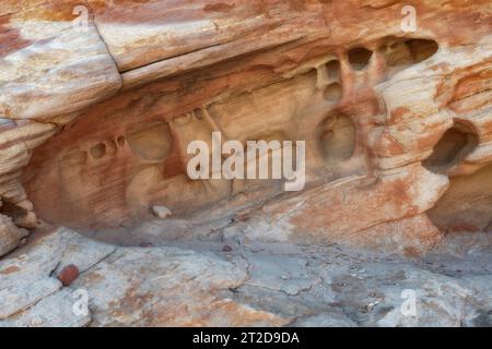 Sandsteinformationen im Valley of Fire State Park, Nevada Stockfoto