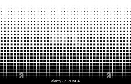 Abstrakte Punkte Muster Vorlage Design Hintergrund Vektor. Einfache quadratische Halbtonstruktur auf einfarbiger Farbe. Überlagerte Überlagerung ausblenden. Für Banner Stock Vektor