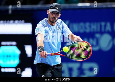 Ben McLachlan (JPN), 18. OKTOBER 2023 - Tennis : Kinoshita Group Japan Open Tennis Championships 2023 Männer Doppel 1. Runde im Ariake Coliseum, Tokio, Japan. (Foto: Naoki Nishimura/AFLO SPORT) Credit: Aflo Co. Ltd./Alamy Live News Stockfoto