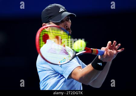 Ariake Coliseum, Tokio, Japan. Oktober 2023. Ben McLachlan (JPN), 18. OKTOBER 2023 - Tennis : Kinoshita Group Japan Open Tennis Championships 2023 Männer Doppel 1. Runde im Ariake Coliseum, Tokio, Japan. Quelle: Naoki Nishimura/AFLO SPORT/Alamy Live News Stockfoto