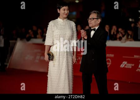 ROM, ITALIEN - 18. OKTOBER: Shigeru Umebayashi besucht einen roten Teppich für den Film C'e Ancora Domani' während des 18. Rom Film Festivals im Auditorium Parco Della Musica am 18. Oktober 2023 in Rom. (Foto: Luca Carlino/NurPhoto)0 Credit: NurPhoto SRL/Alamy Live News Stockfoto