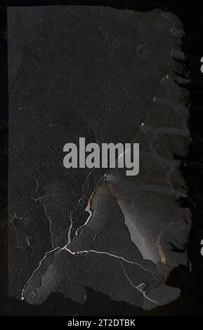 Realistische Texturüberlagerung, abgenutztes altes Papier. Überlagerung von Texturstempeln mit alt, Grunge, körnig, Vintage, abgenutzt, staubig. Set für Hintergrund, Distress Stockfoto