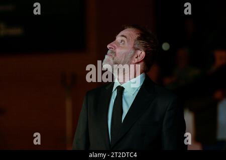 Rom, Italien. Oktober 2023. Valerio Mastandrea nimmt am 18. Oktober 2023 an der Eröffnungszeremonie des 18. Rom Film Festivals im Auditorium Parco Della Musica in Rom Teil (Foto: Fabrizio Corradetti/LiveMedia) Credit: Independent Photo Agency Srl/Alamy Live News Credit: Independent Photo Agency/Alamy Live News Stockfoto