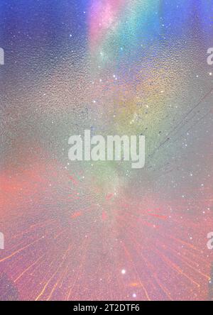 Realistische Papierstrukturüberlagerung für Albumcover-Art-Vektormockup mit verdeckten Kanten. Dezenter, abgenutzter Look für Musik-Albumkunst und modernes, edgy Design Stockfoto