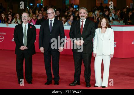 Gianluca Farinelli Roberto Gualtieri Francesco Rocca Paola Malanga nimmt an der Eröffnungszeremonie des 18. Filmfestivals in Rom im Auditorium Parco Del Teil Stockfoto