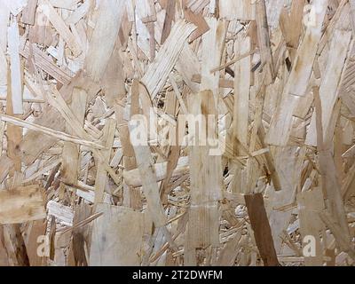 Gepresstes Sägemehl als Hintergrund und Textur. Stockfoto
