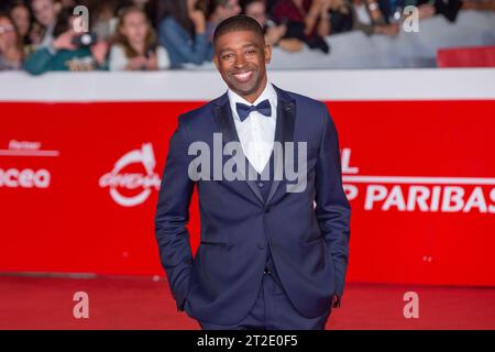 Rom, Italien. Oktober 2023. Yonv Joseph nimmt am 18. Oktober 2023 am roten Teppich des Eröffnungsnacht der 18. Ausgabe des Rome Film Festivals Teil (Foto: Matteo Nardone/Pacific Press) Credit: Pacific Press Media Production Corp./Alamy Live News Stockfoto