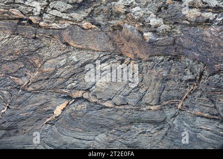 Spektakuläre Schluchten, Bögen und Seestapel prägen die Küste zwischen Kintra und Port Alsaig auf Islay. Stockfoto