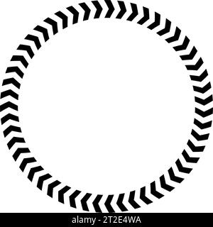 Pfeilsymbol des Chevron-Kreises. Runder Pfeilrahmen. Vektorillustration Stock Vektor