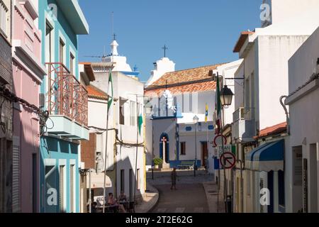 Enge Gassen in Alvor, Algarve, Portugal, Europa Stockfoto