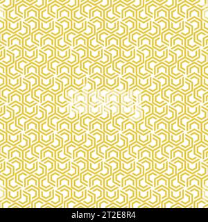 Nahtloses geometrisches Ornament. Goldenes lineares Muster. Hintergrundbilder für Ihr Design. Vektorillustration. Stock Vektor