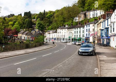 Matlock, Derbyshire, Peak District, Großbritannien, England, Matlock Town, Matlock Derbyshire, Matlock UK, Matlock England, Matlock Peak District, Stadt, Straße, Stockfoto