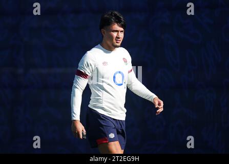Englands Marcus Smith während eines Trainings am INSEP in Paris, Frankreich. Bilddatum: Donnerstag, 19. Oktober 2023. Stockfoto
