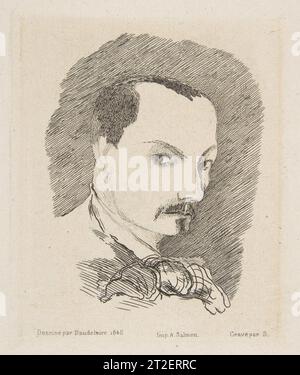 Porträt von Charles Baudelaire, nach seinem eigenen Entwurf von 1848 verschiedenen Künstlern/Macher 1869 Stockfoto