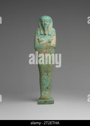 Shabti des Kommandanten der königlichen Flotte Tjanenhebu Spätperiode 570–526 v. Chr. siehe 10.130.1047a mehr anzeigen. Shabti vom Kommandeur der königlichen Flotte Tjanenhebu. 570–526 V. CHR. Fayence. Verspätete Periode. Vermutlich aus Ägypten, Memphite Region, Sakkara, Grab von Tjanenhebu. Dynastie 26 (Saite) Stockfoto