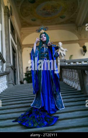 Lucca, Italien - 2018 10 31 : kostenlose Cosplay-Veranstaltung von Lucca Comics rund um City Girl. Hochwertige Fotos Stockfoto