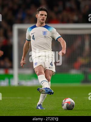 17. Oktober 2023 - England gegen Italien - Qualifikation zur EM 2024 - Wembley Stadium. Englands Declan Rice im Spiel gegen Italien. Bild : Mark Pain / Alamy Live News Stockfoto