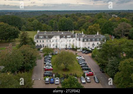 Wimbledon, London – Oktober 2023: Aus der Vogelperspektive des Hotels du Vin im Cannizaro Park am Wimbledon Common Stockfoto