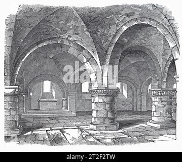 Edward the Confessor's Chapel, Westminster Abbey im 19. Jahrhundert. Black-and-White-Illustration aus dem „Old England“, veröffentlicht von James Sangster im Jahr 1860. Stockfoto