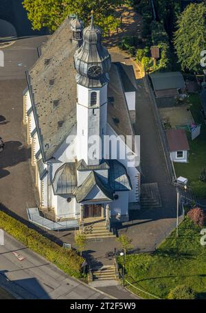 Luftbild, Kath. St. Nikolaus-Kirche, Beckum, Balve, Sauerland, Nordrhein-Westfalen, Deutschland ACHTUNGxMINDESTHONORARx60xEURO *** Luftansicht, katholische Nikolauskirche, Beckum, Balve, Sauerland, Nordrhein-Westfalen, Deutschland ATTENTIONxMINESTHONORARx60xEURO Stockfoto