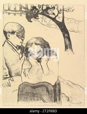 Human Elend, aus der Volpini Suite: Dessins lithographiques Paul Gauguin French, herausgegeben von Ambroise Vollard French 1889 Stockfoto