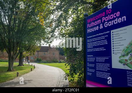 London – 9. Oktober 2023: Fulham Palace House and Garden Grounds in SW6 South West London Stockfoto