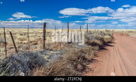 Ein Winter Farm Field in Holbrook, Arizona Stockfoto