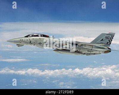 F-14A Tomcat von VF-211 Fighting Checkmates. Stockfoto