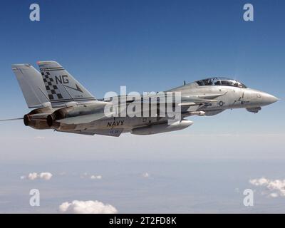 F-14A Tomcat von VF-211 Fighting Checkmates. Stockfoto