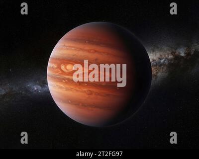 Der Eindruck des Künstlers von einem heißen Jupiter. Stockfoto