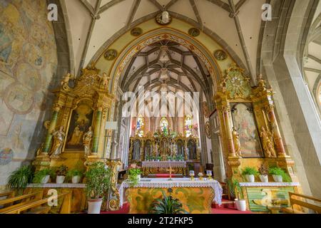 Pfarrkirche St. Catherine, Schluderns, Südtirol, Italien Stockfoto