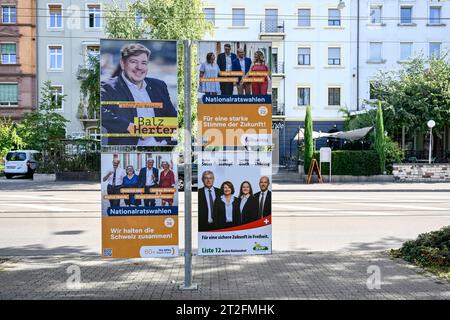 Wahlplakate Ständerat- und Nationalratswahlen, Schweiz Stockfoto