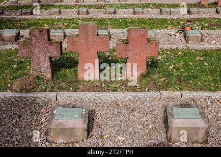 Kriegsgräberstätte Ludwigstein, Kriegsgräberstätte Ludwigstein, Schloss Ludwigstein, bei Werleshausen, Werra-Meißner-Kreis, Hessen, Deutschland, Europa Stockfoto