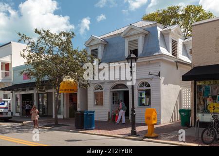 The Old Custom House, 124 Duval St, Key West, FL 33040, USA: Ehemaliges Zollhaus, heute als Boutique-Hotel genutzt. Baujahr 1822; Umzug nach Duval Street 1891 Stockfoto