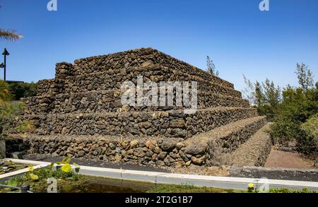 Güímar, Teneriffa, Comunidad Autonoma des Canarias, Spanien. Güímar Pyramiden. Stockfoto