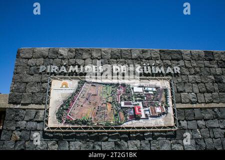 Güímar, Teneriffa, Comunidad Autonoma des Canarias, Spanien. Güímar Pyramiden. Der Eingang zum Ort. Stockfoto