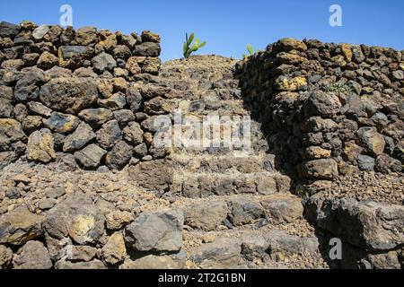 Güímar, Teneriffa, Comunidad Autonoma des Canarias, Spanien. Güímar Pyramiden. Stockfoto