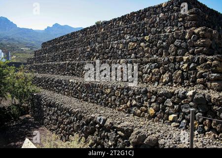 Güímar, Teneriffa, Comunidad Autonoma des Canarias, Spanien. Güímar Pyramiden. Stockfoto