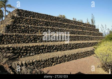 Güímar, Teneriffa, Comunidad Autonoma des Canarias, Spanien. Güímar Pyramiden. Stockfoto