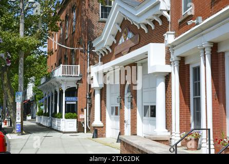 Straßen und Straßen von Sag Harbor, den Hamptons, Long Island, New York State, Vereinigte Staaten von Amerika, Nordamerika, USA Stockfoto