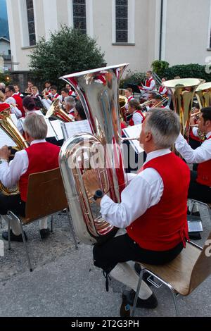 Blaskapelle, Dorffest, Österreich Stockfoto