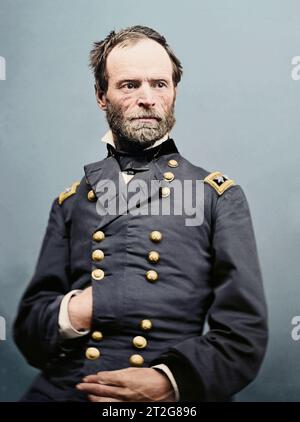 William T. Sherman. Jahr: 1861-65. Stockfoto